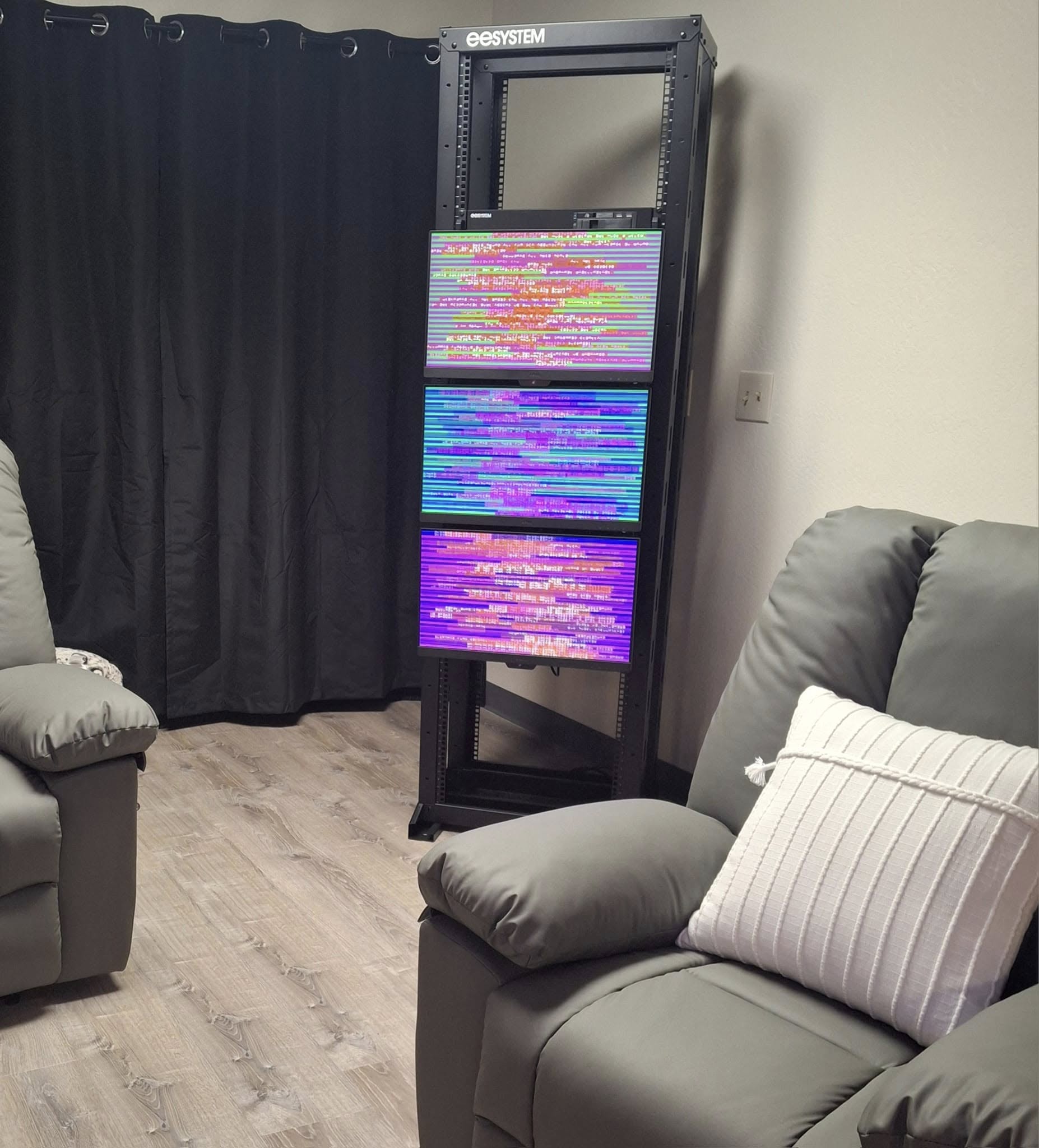 The EESystem room at Sage's Place — reclining chairs and soft light panels