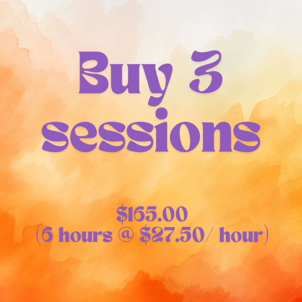 Buy 3 sessions (6 hours)